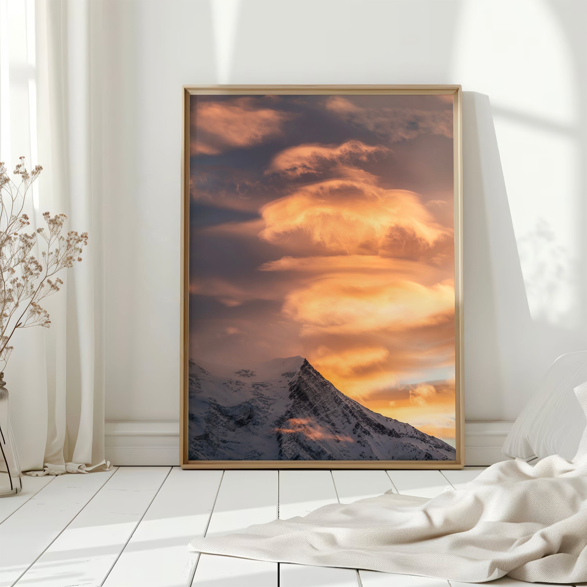 Aiguille du Goûter Print – Chamonix Sunset Alpine Wall Art Photography