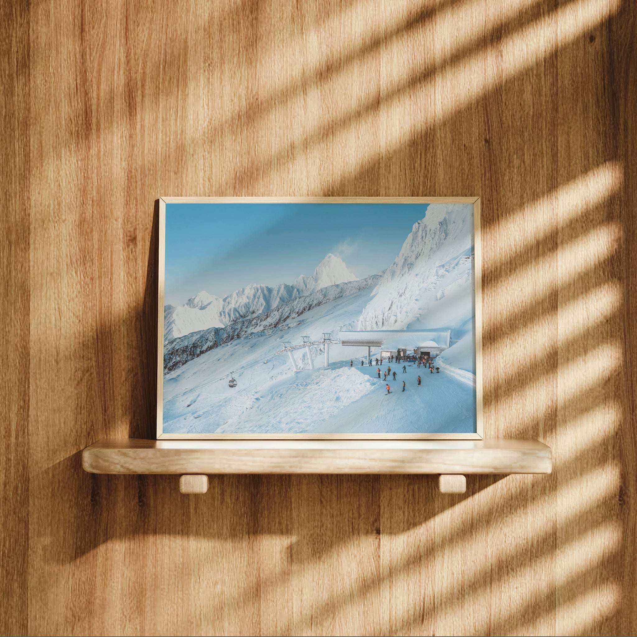 Bochard Ski Lift Station at Grand Montets – Winter Wall Art Print