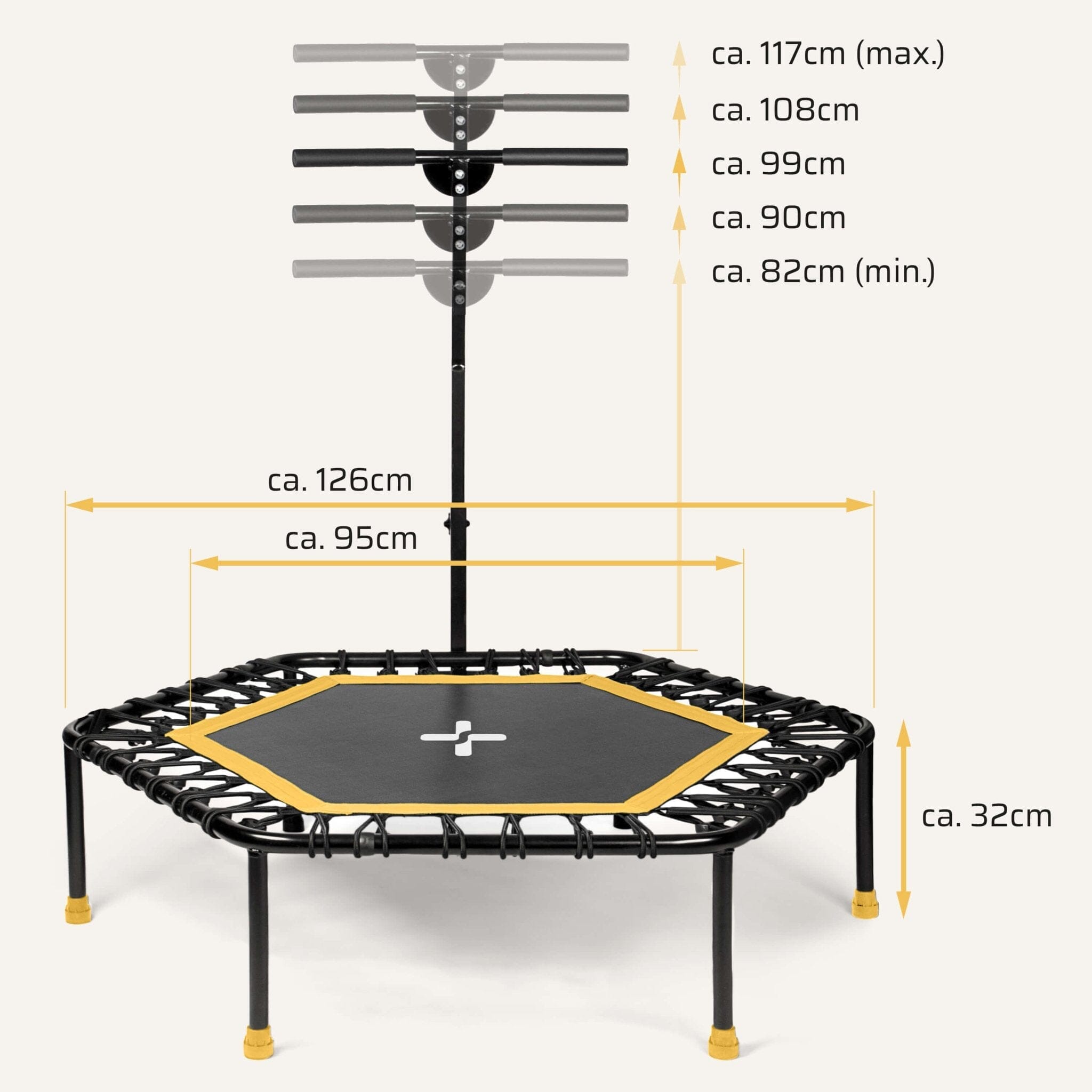Höhenverstellbares Fitness Trampolin