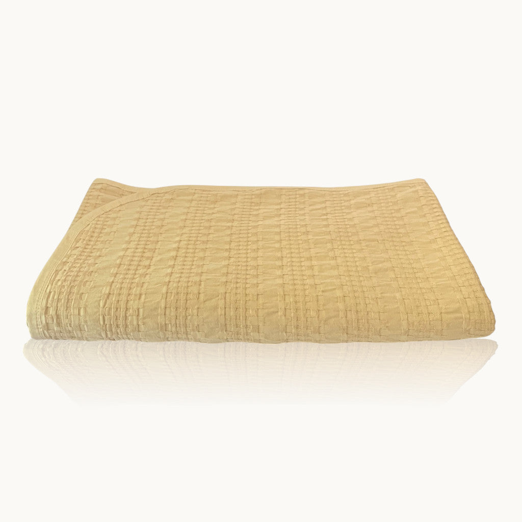 Waffelmuster Baumwolle Piqué Tagesdecke