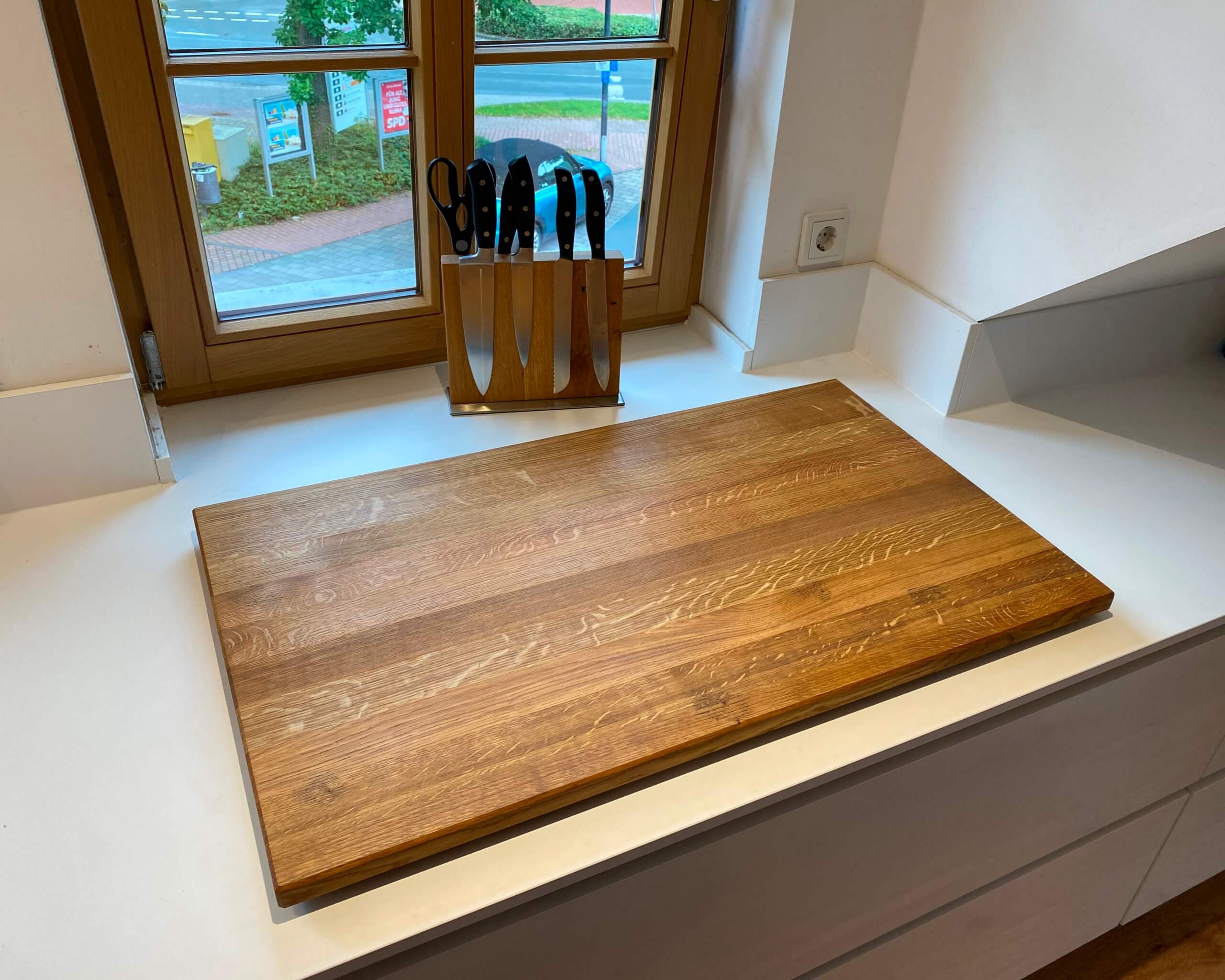 Eichenholz Kochfeldabdeckung / Ceranfeldabdeckung