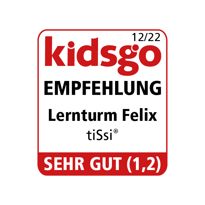 Lernturm Felix - Learning tower - Holz weiß | tiSsi® by Schmatzepuffer® "gratis personalisierbar"
