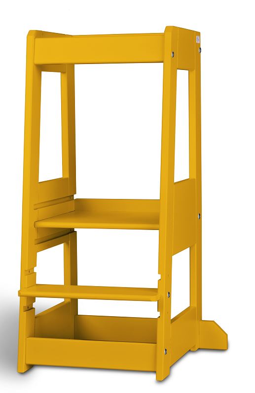 Lernturm Felix - Learning tower - gelb | tiSsi® by Schmatzepuffer® "gratis personalisierbar"