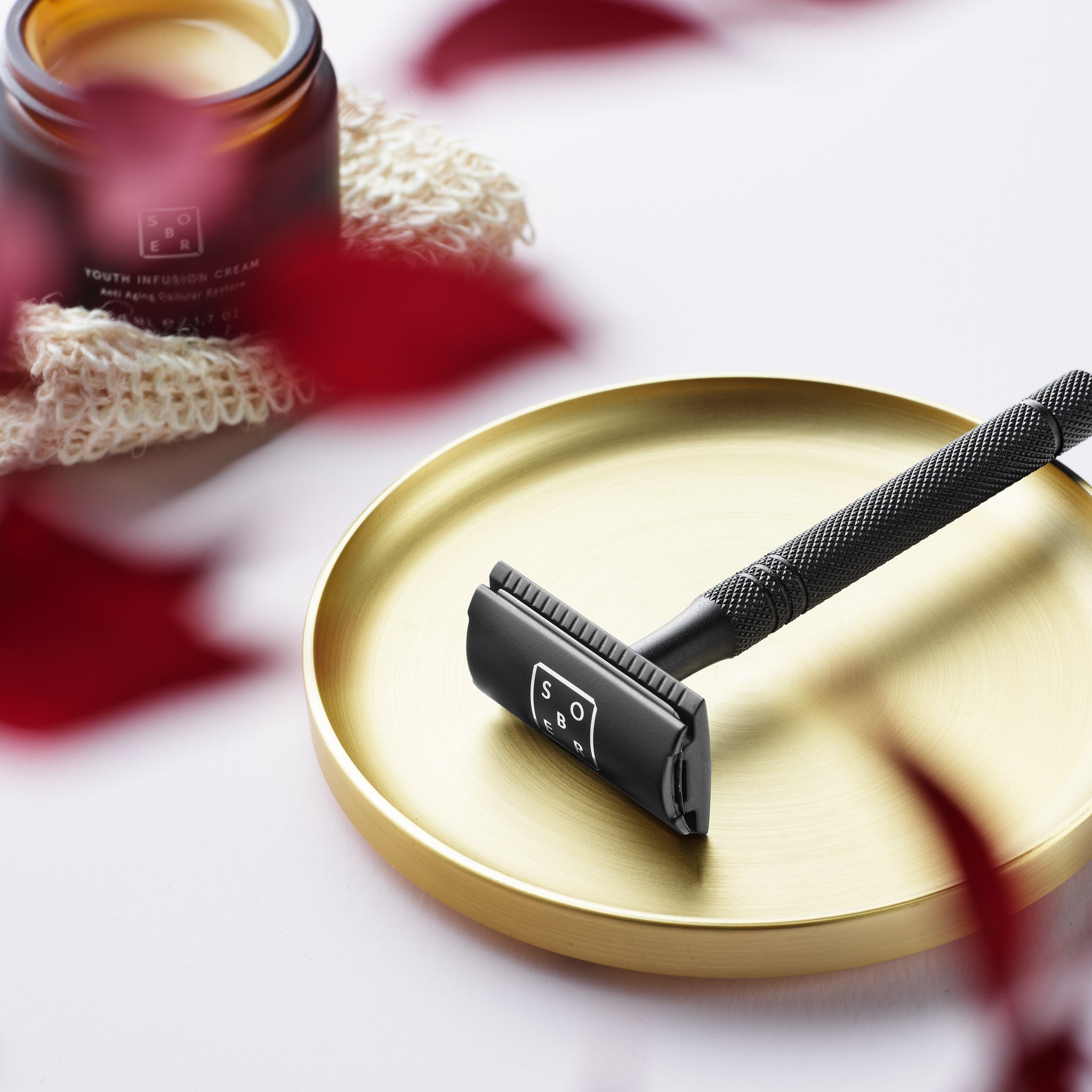 Rasierhobel Edelstahl schwarz matt