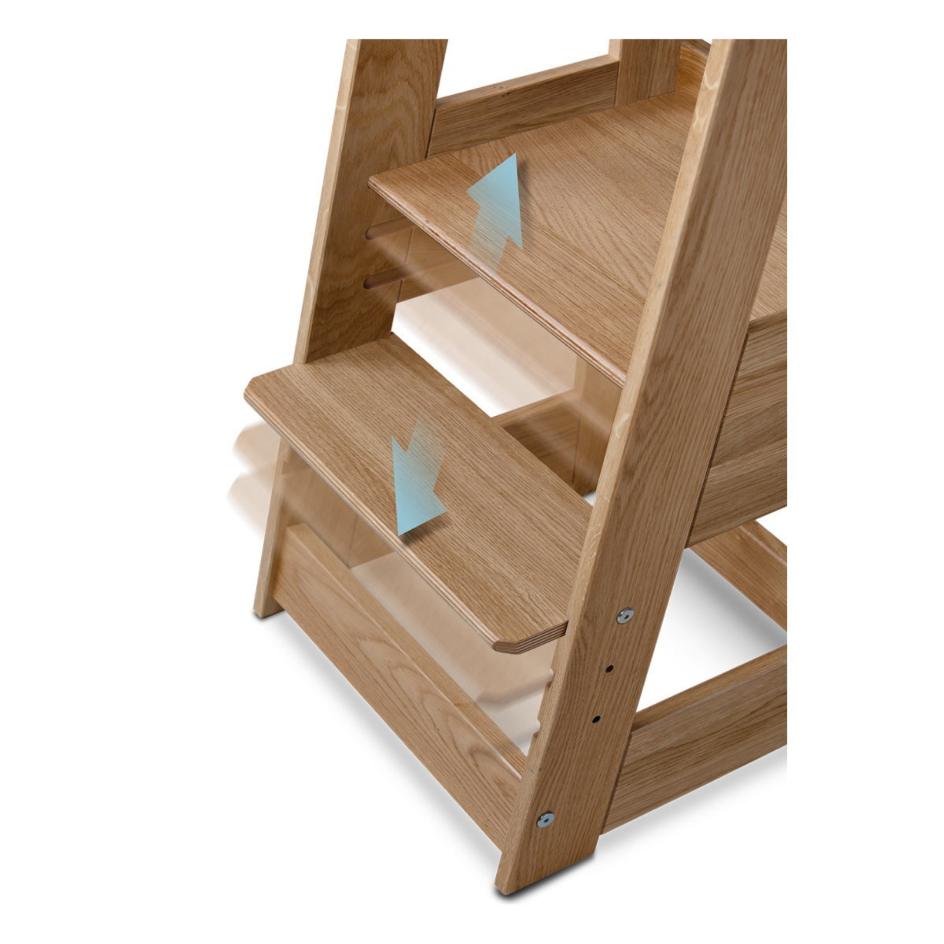 Lernturm Felix - Learning tower - Holz Eiche | tiSsi® by Schmatzepuffer® "personalisierbar"